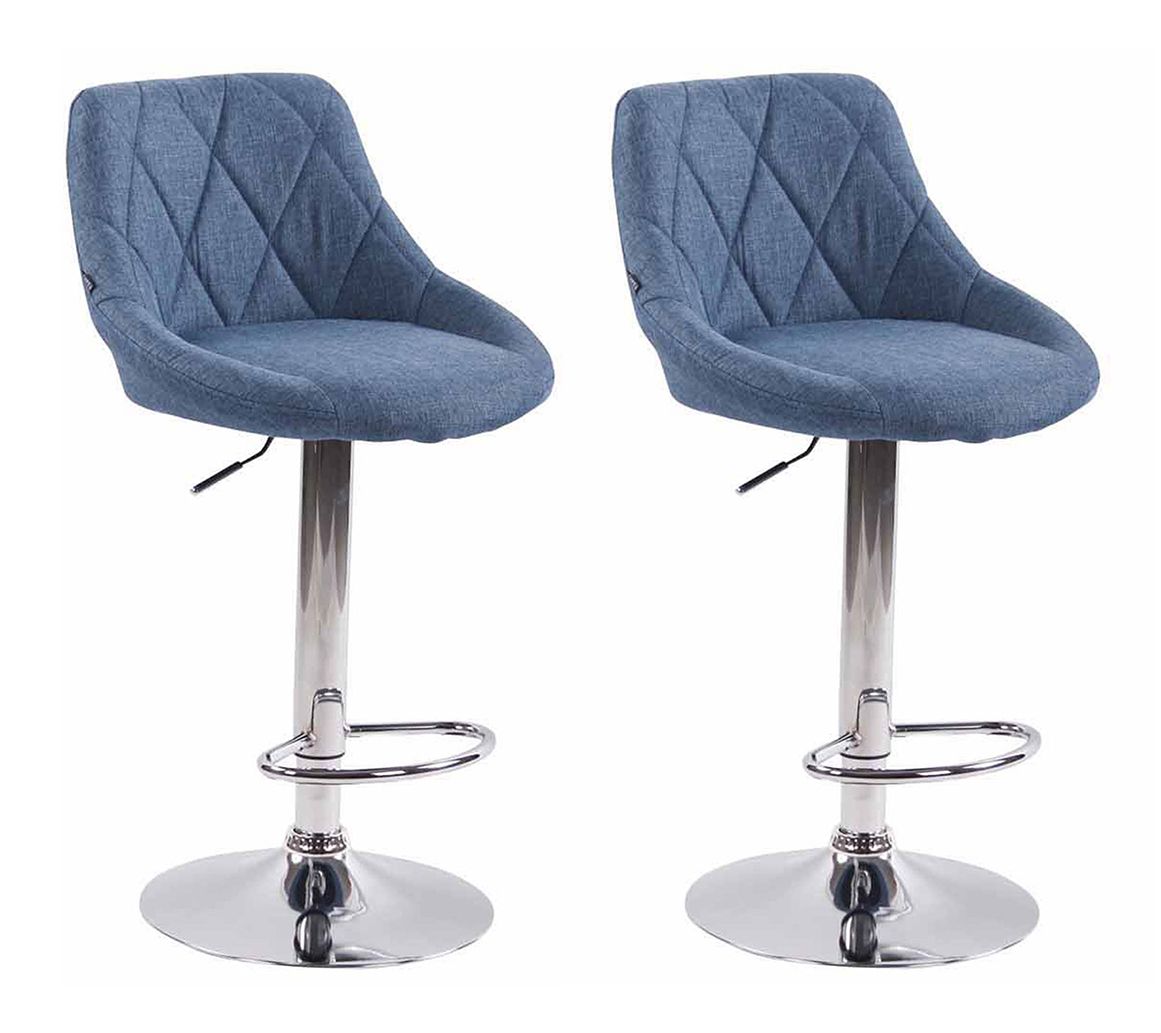 2er Set Barhocker Lazio Stoff blau