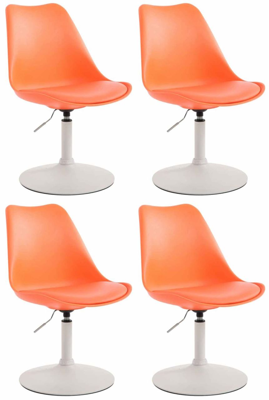 4er Set Esszimmerstühle Maverick W Kunststoff orange