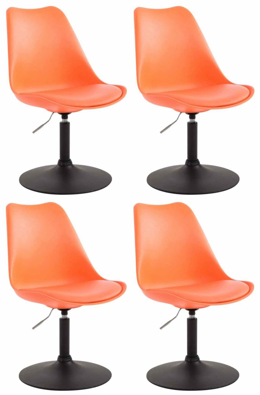 4er Set Esszimmerstühle Maverick B Kunststoff orange