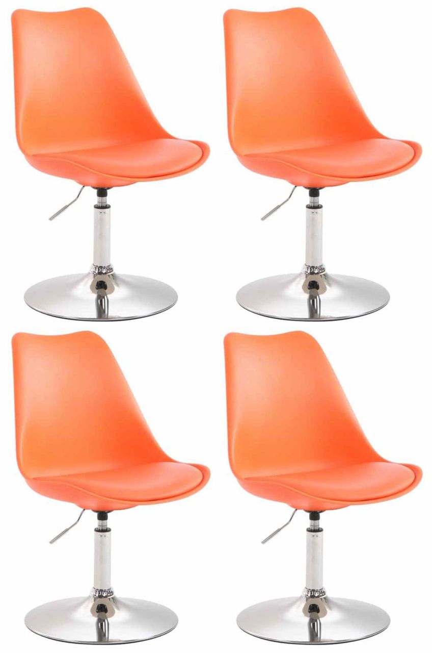 4er Set Esszimmerstühle Maverick C Kunststoff orange