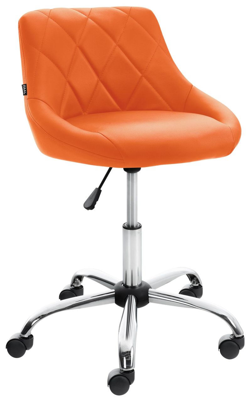 Arbeitshocker Lazio Kunstleder orange