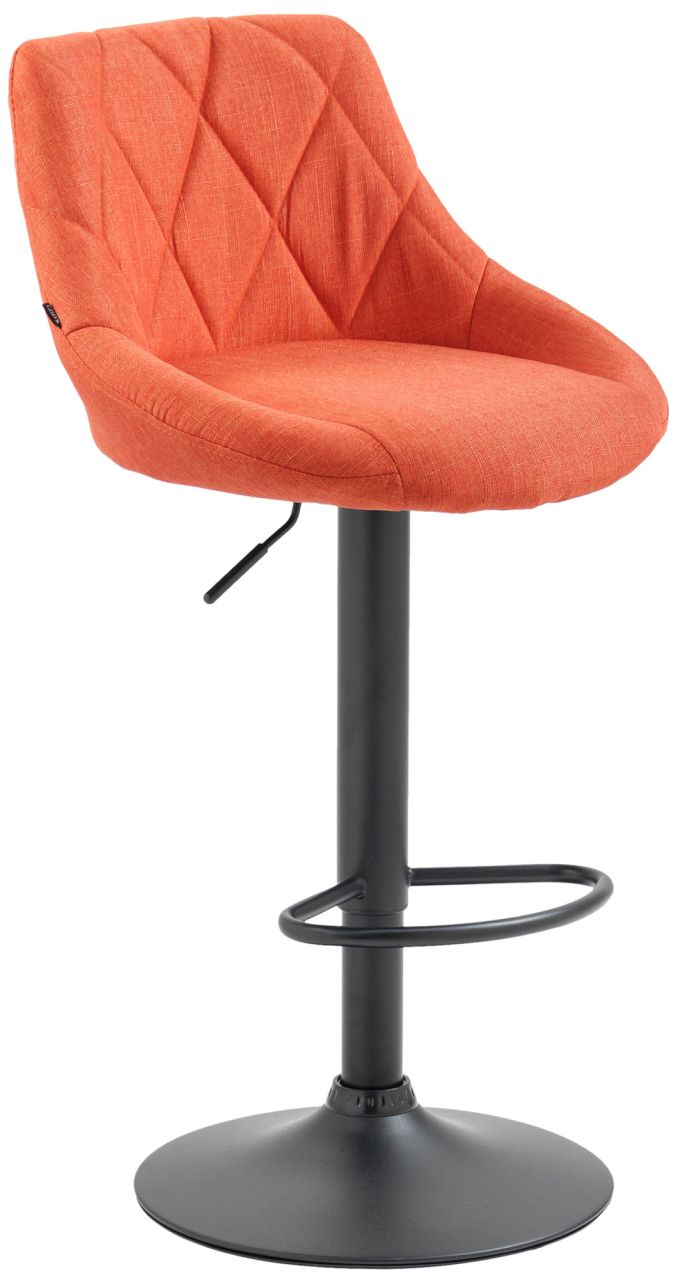 Barhocker Lazio Stoff schwarz orange