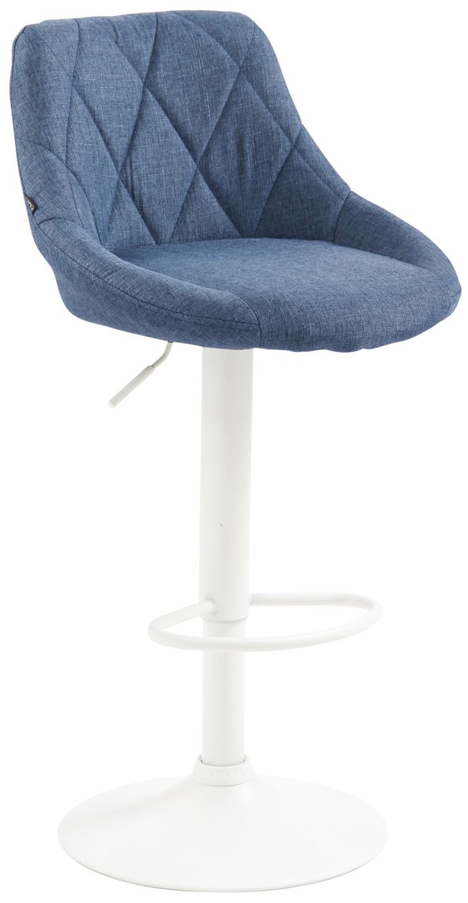 Barhocker Lazio Stoff weiß blau