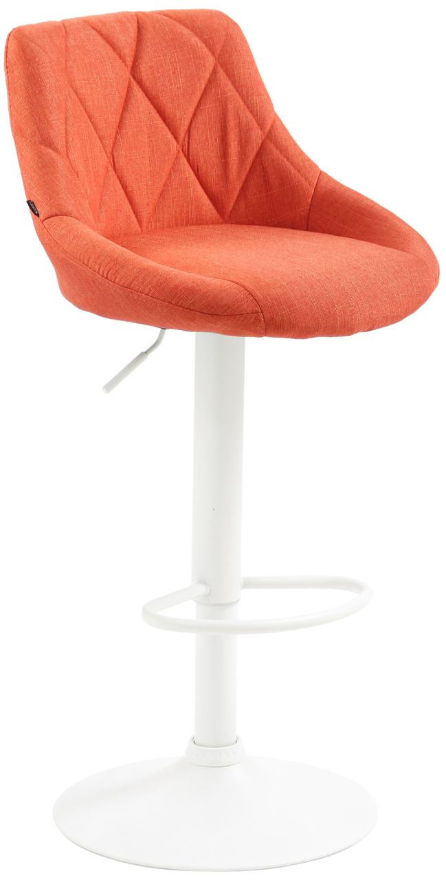 Barhocker Lazio Stoff weiß orange