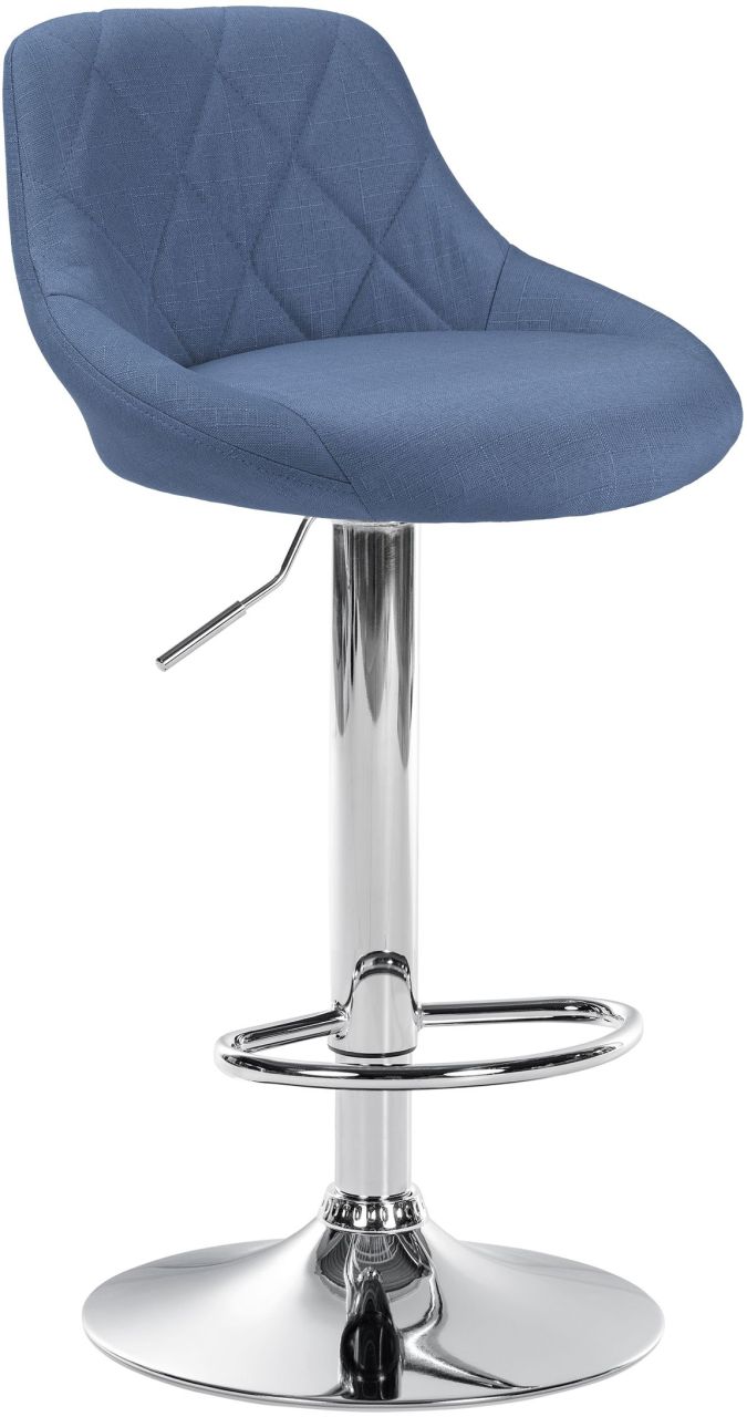 Barhocker Lazio Stoff chrom blau