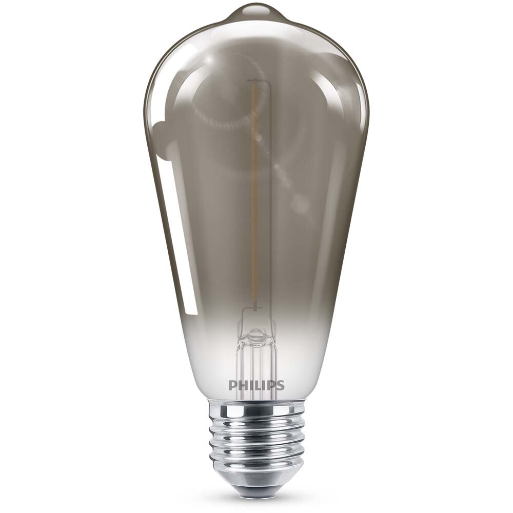 Philips LED Filament Lampe ersetzt 11W E27 ST64 Edisonform 2,3W 136lm 1800K Einerpack