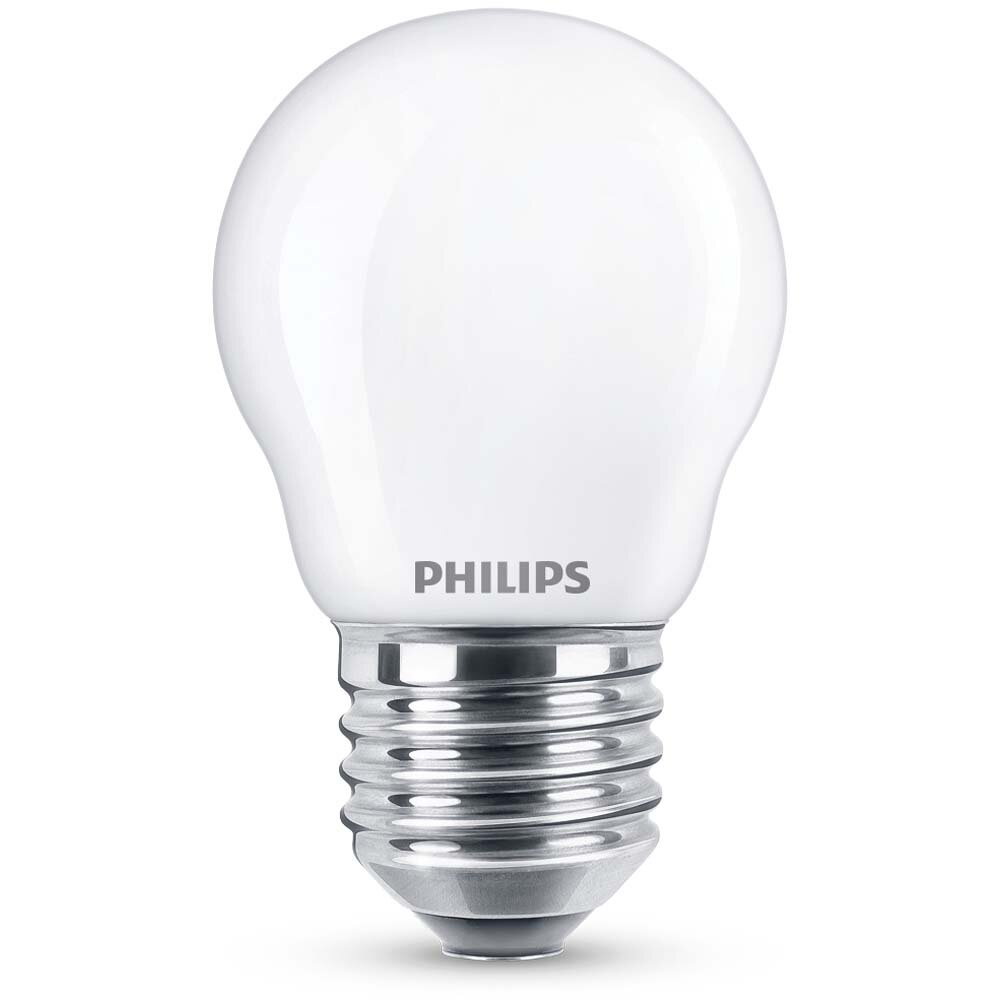 Philips LED Lampe ersetzt 60W, E27 Tropfenform P45, weiß, warmweiß, 806 Lumen, nicht dimmbar, 1er Pack