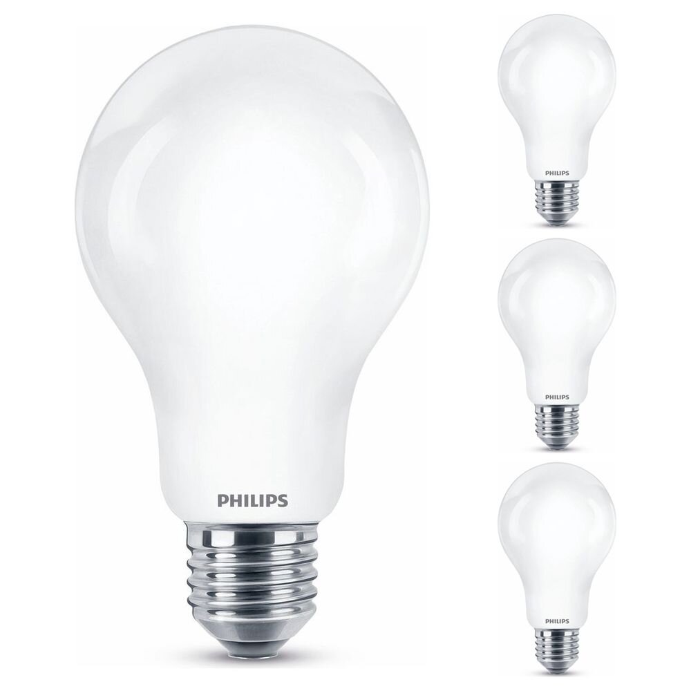 Philips LED Lampe ersetzt 120W, E27 Birne A67, weiß, warmweiß, 2000 Lumen, nicht dimmbar,  4er Pack,