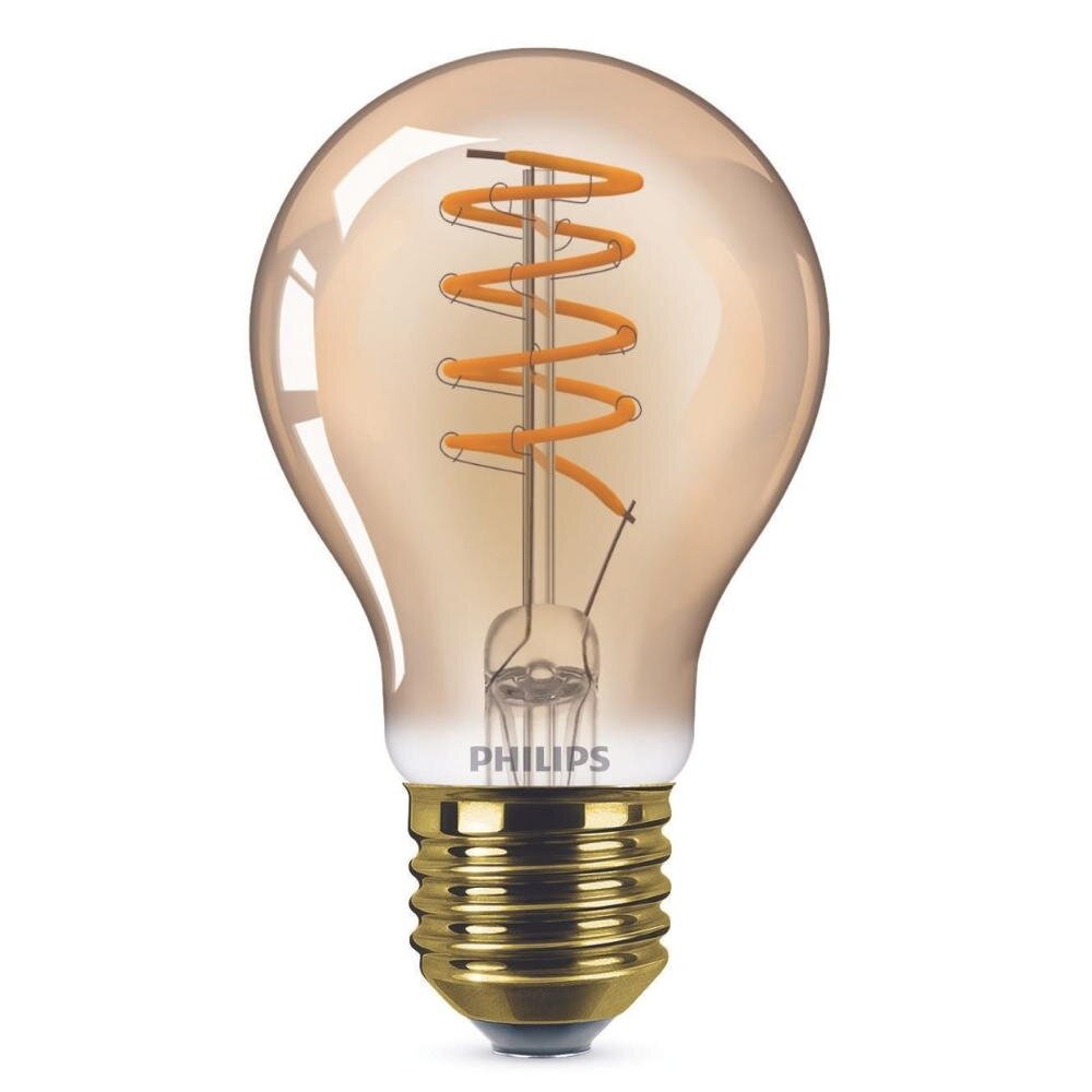 Philips Vintage LED Filament Lampe ersetzt 25W E27 Birne – A60 5,5W 250lm 1800K dimmbar Einerpack