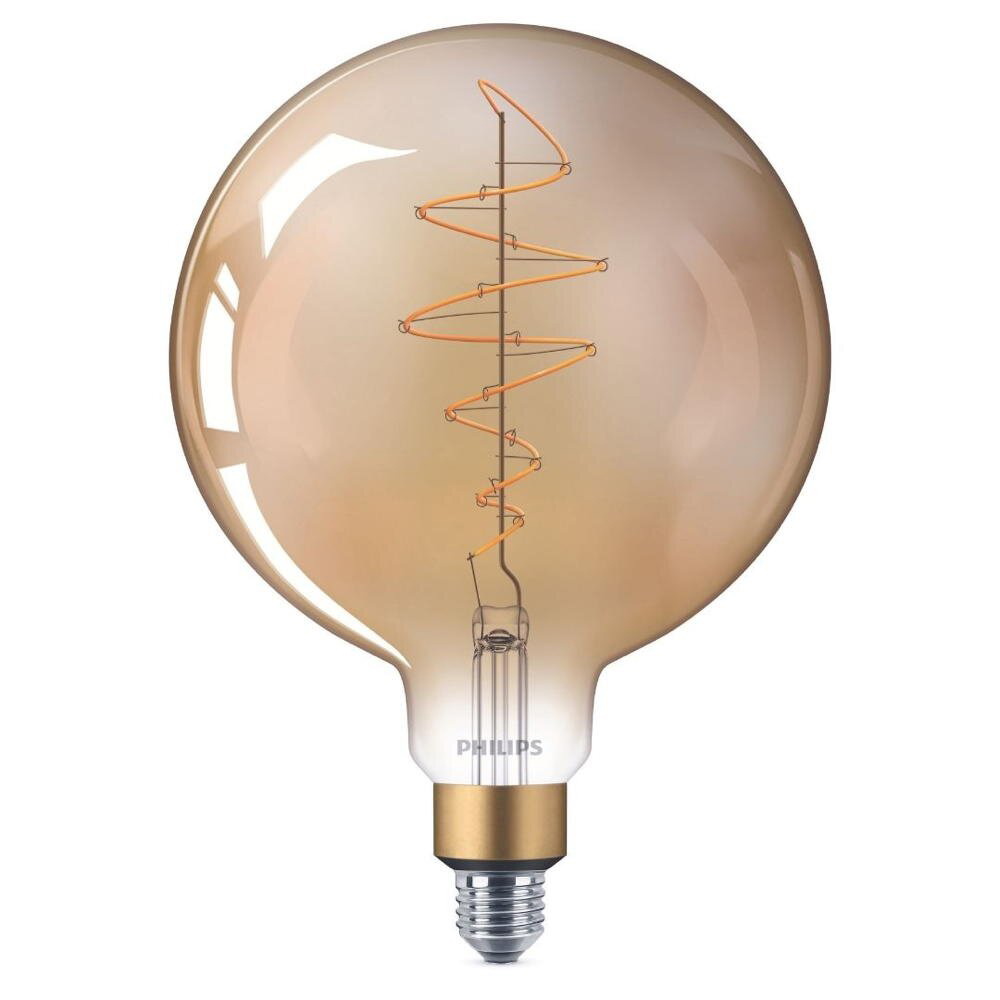 Philips Vintage LED Filament Lampe ersetzt 40W E27 Globe – G200 6,5W 470lm 1800K dimmbar Einerpack