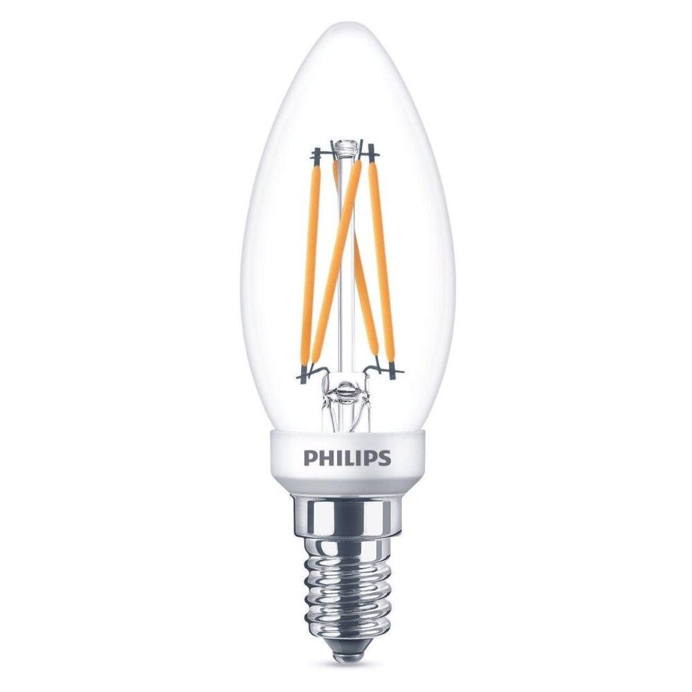 Philips LED Lampe ersetzt 40 W, E14 Kerzenform B35, klar, warmweiß, 475 Lumen, dimmbar