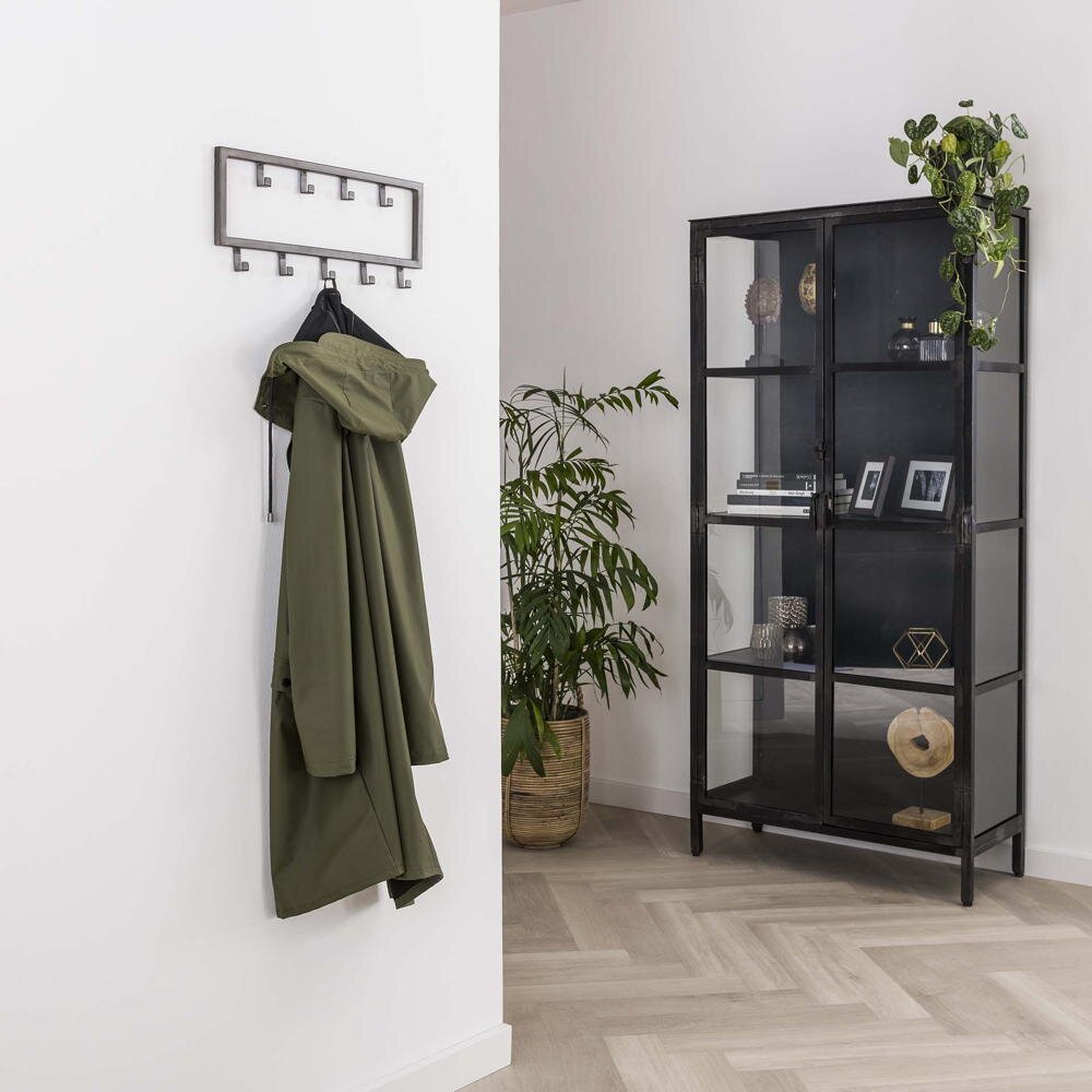 RINGO-Living Stahl Garderobe Raj in Silber-matt