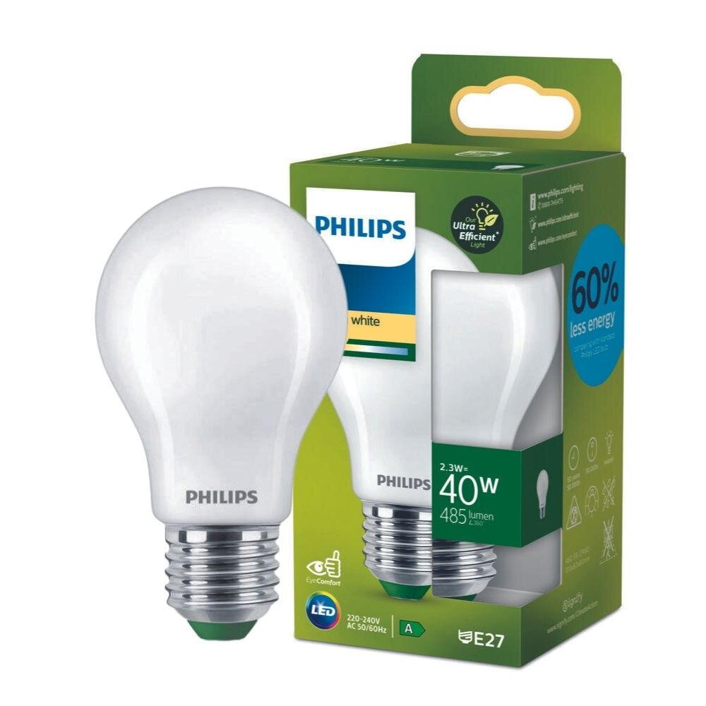 Philips LED Lampe E27 – Birne A60 2,3W 485lm 2700K ersetzt 40W standard Einerpack