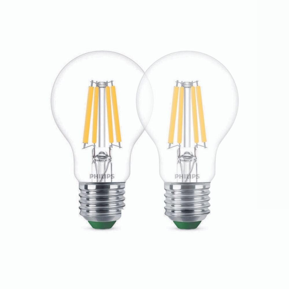 Philips LED Lampe E27 – Birne A60 2,3W 485lm 4000K ersetzt 40W Doppelpack