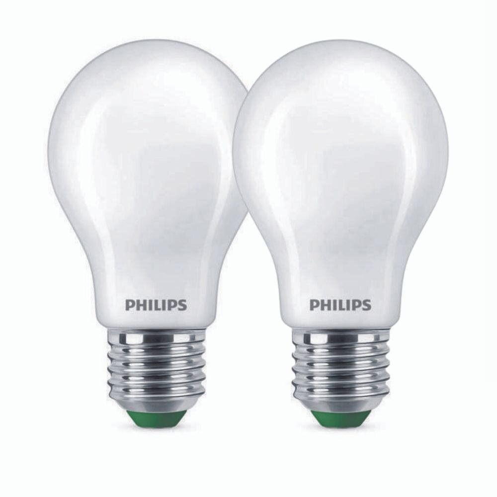 Philips LED Lampe E27 – Birne A60 2,3W 485lm 2700K ersetzt 40W standard Doppelpack