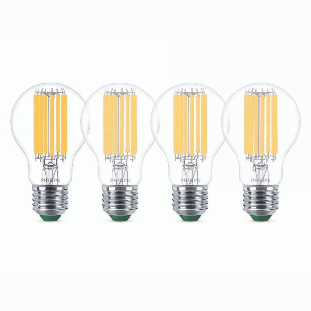 Philips LED Lampe E27 – Birne A60 7,3W 1535lm 4000K ersetzt 100W Viererpack