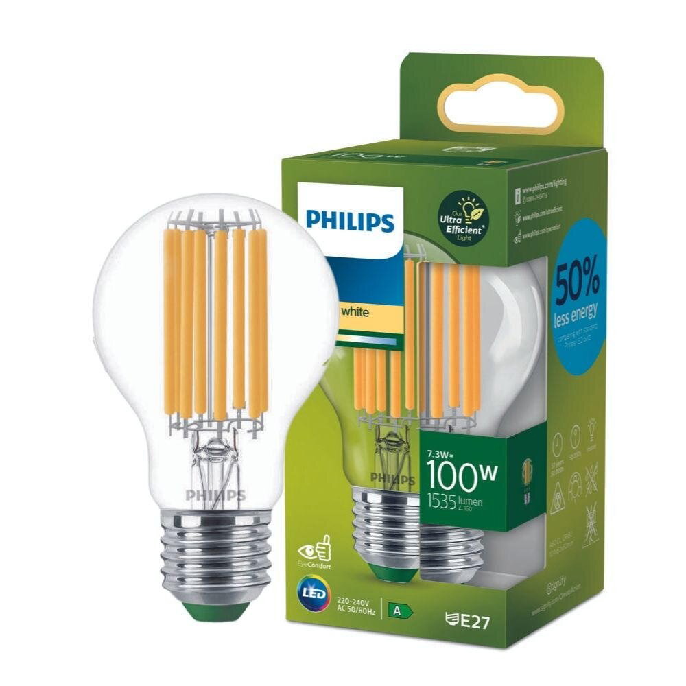 Philips LED Lampe E27 – Birne A60 7,3W 1535lm 2700K ersetzt 100W