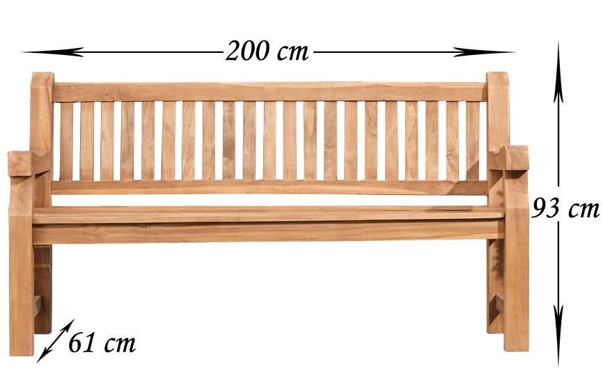 Teakbank Jackson 200 cm teak