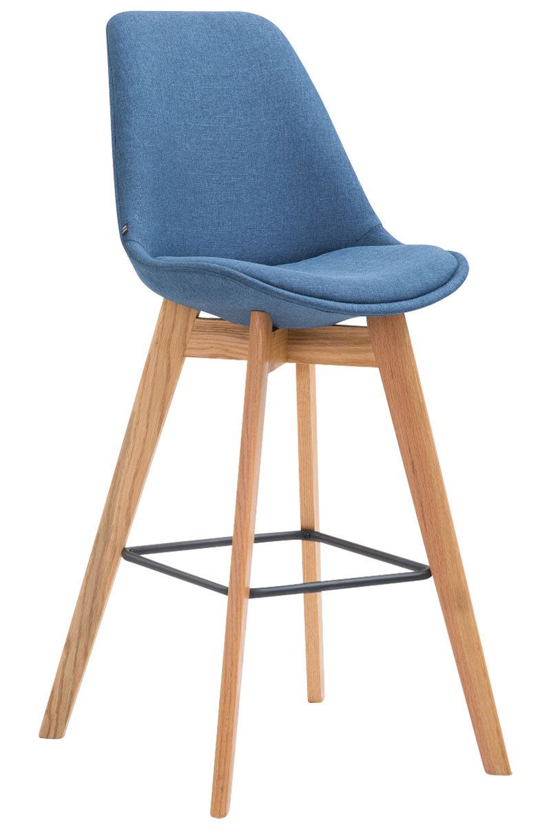 Barhocker Metz Stoff Natura blau