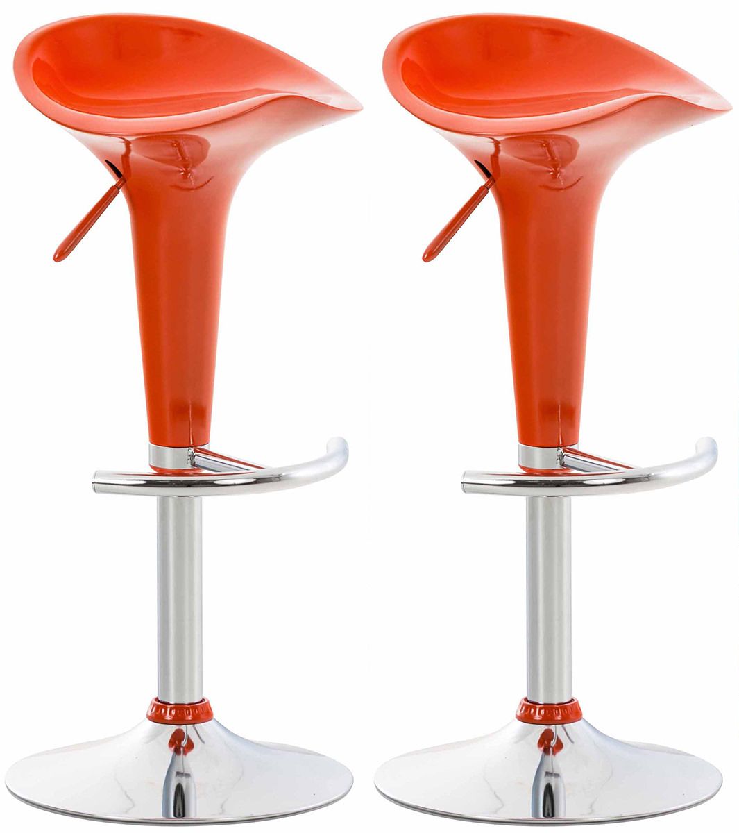 2er Set Barhocker Saddle orange