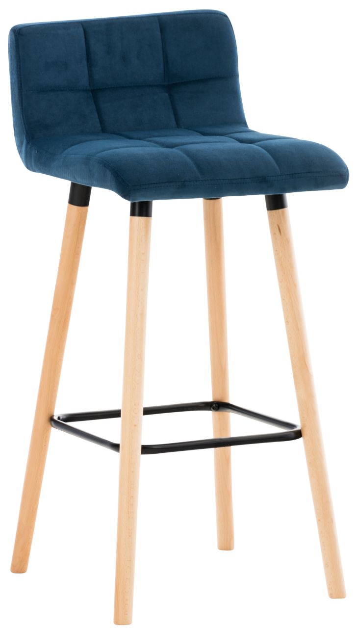 Barhocker Lincoln Samt blau