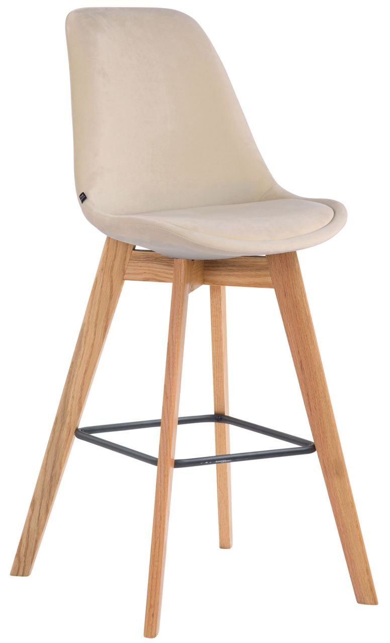 Barhocker Metz Samt natura creme