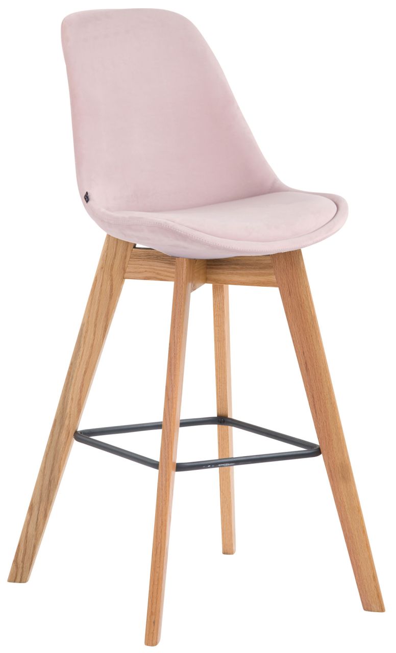 Barhocker Metz Samt natura pink