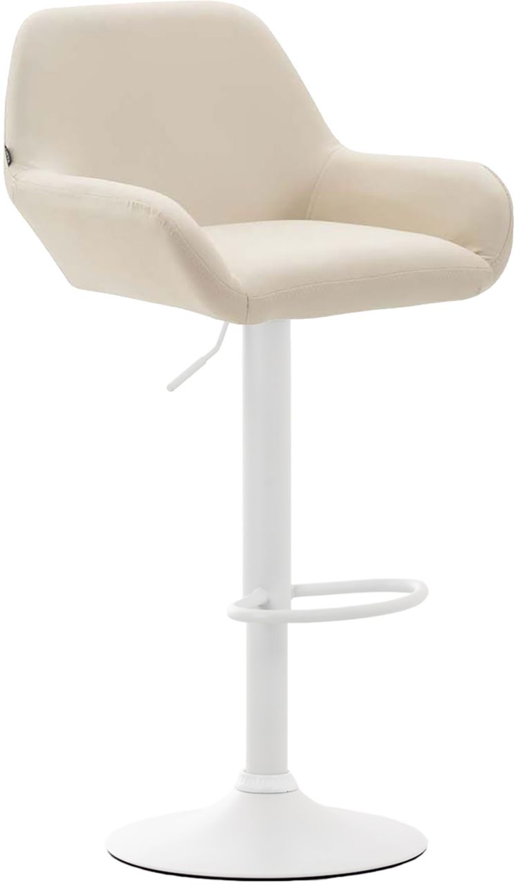 Barhocker Braga Kunstleder weiß creme