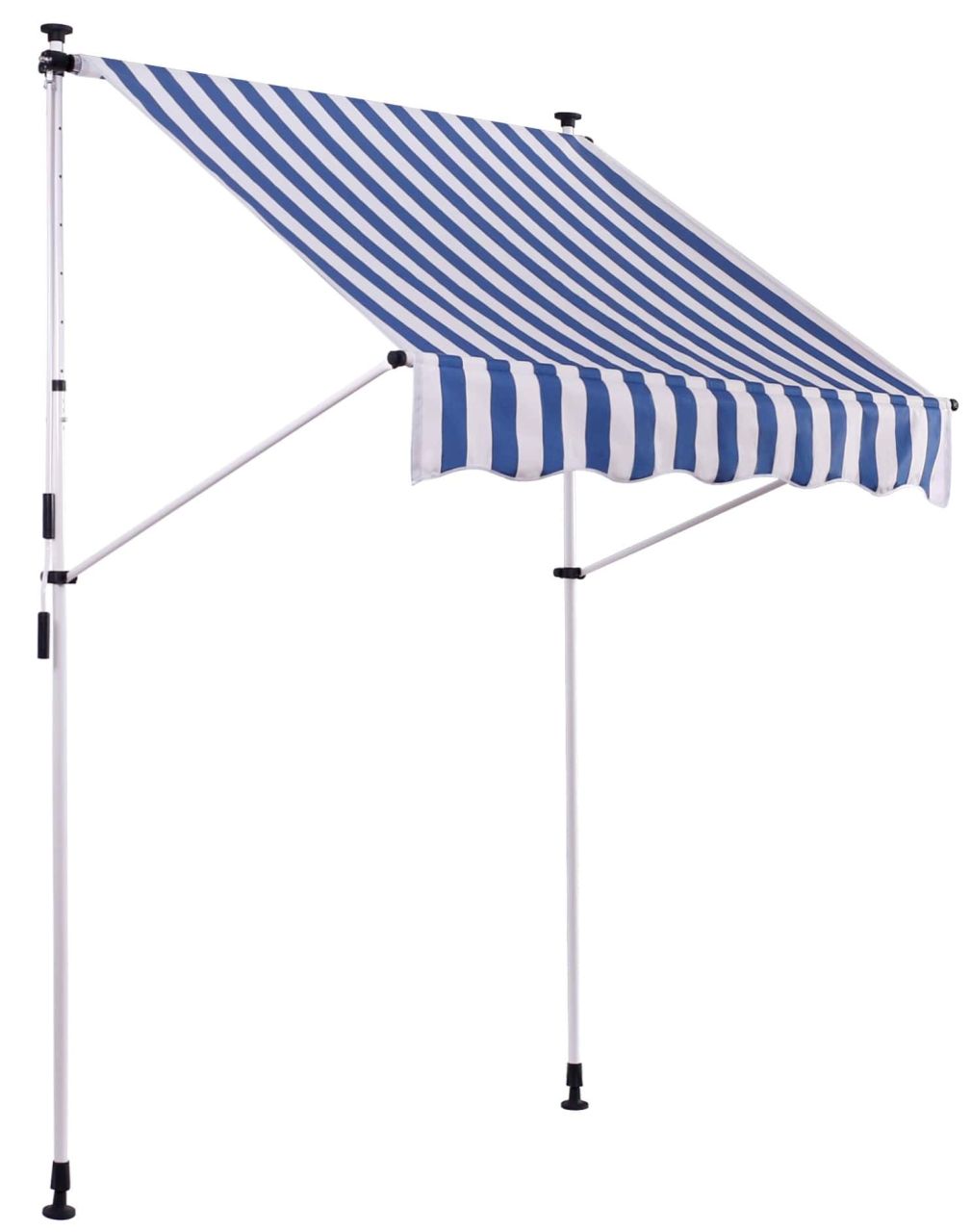 Klemmmarkise Westerly 150×120 cm weiß/blau