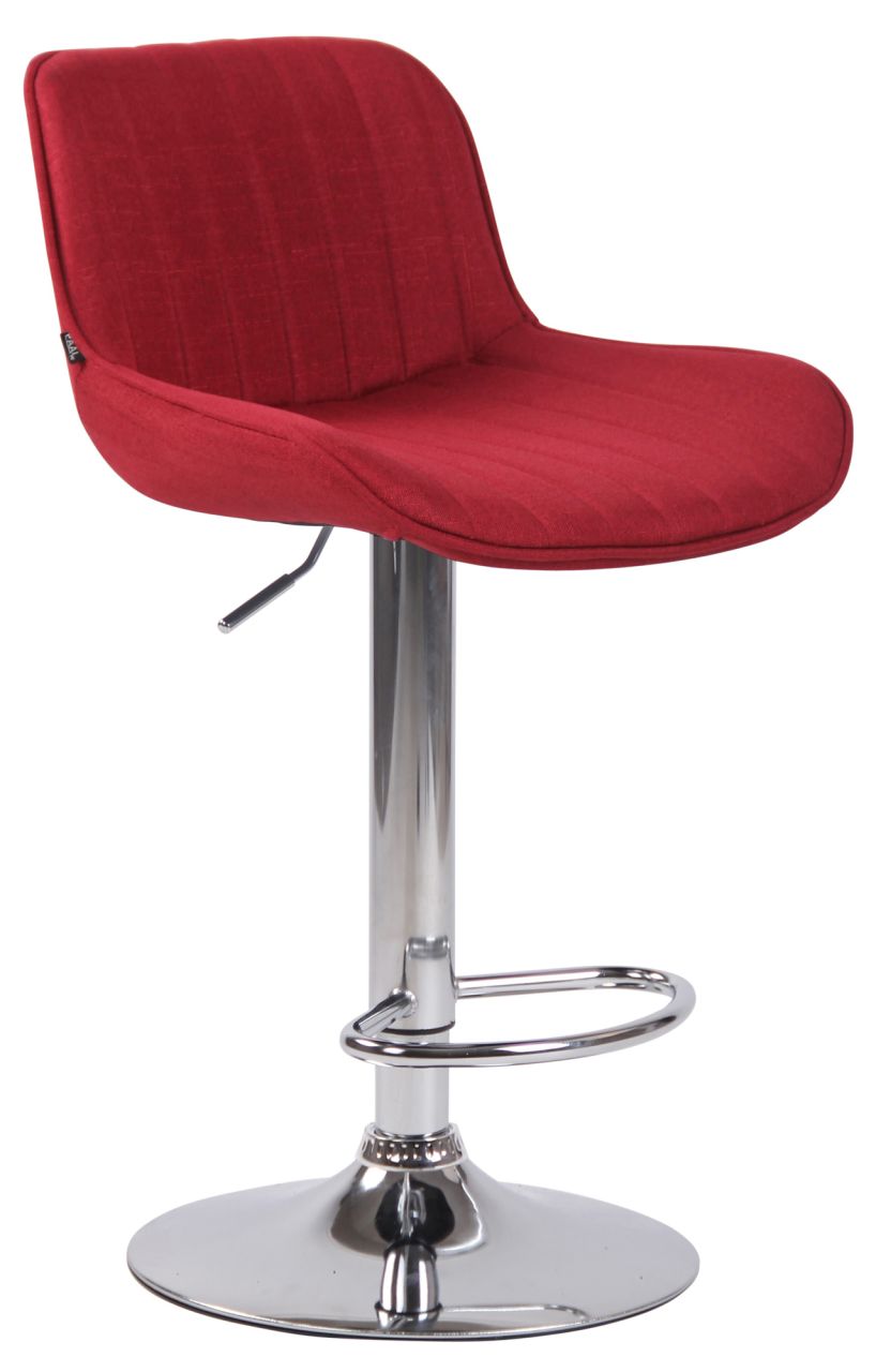 Barhocker Lentini Stoff chrom rot