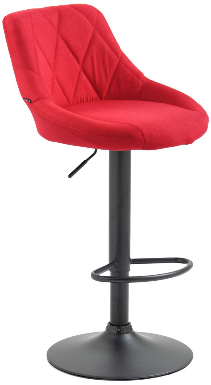 Barhocker Lazio Stoff schwarz rot