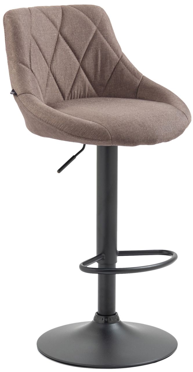 Barhocker Lazio Stoff schwarz taupe