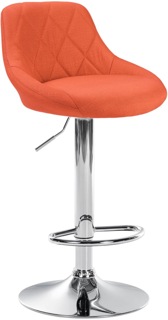 Barhocker Lazio Stoff chrom orange