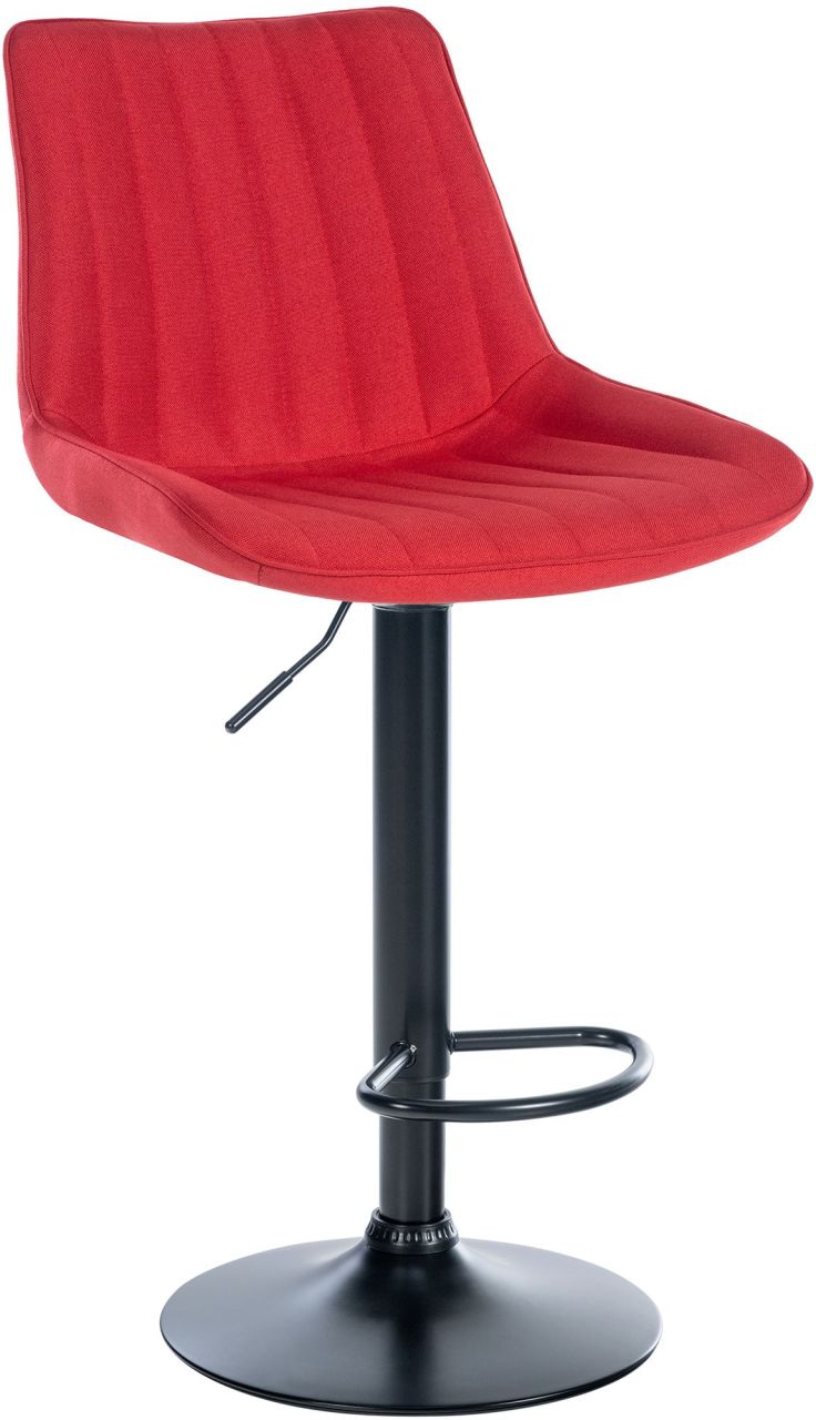 Barhocker Toni Stoff schwarz rot