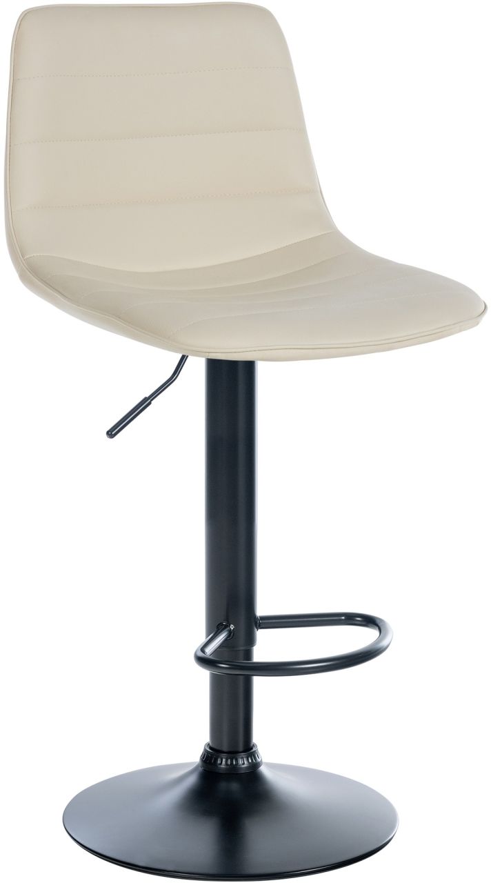 Barhocker Lex Kunstleder Schwarz creme