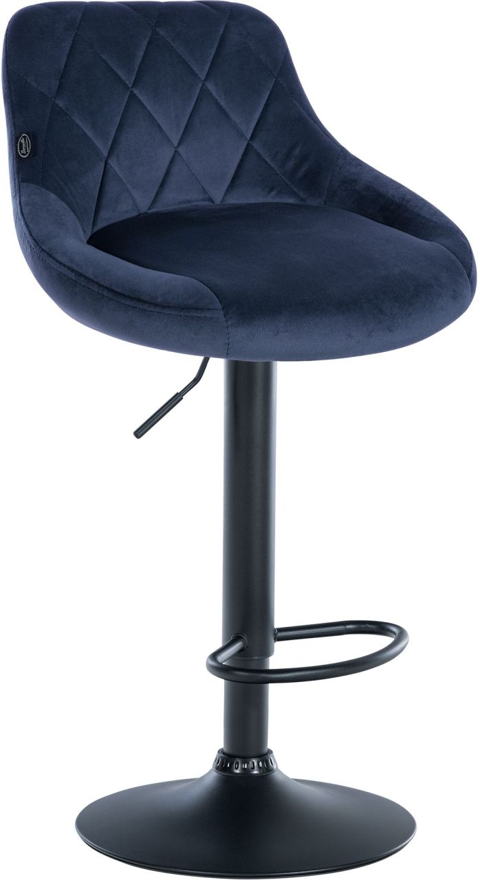 Barhocker Lazio Samt schwarz blau