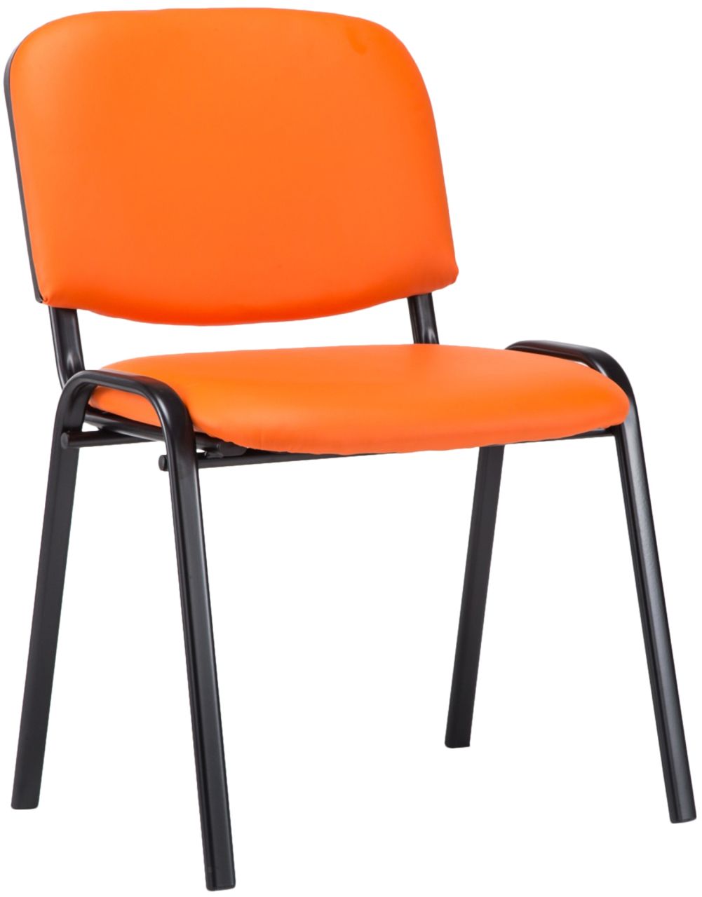 Besucherstuhl Ken Kunstleder orange