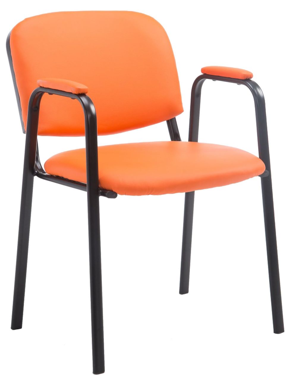 Besucherstuhl Ken PRO Kunstleder orange