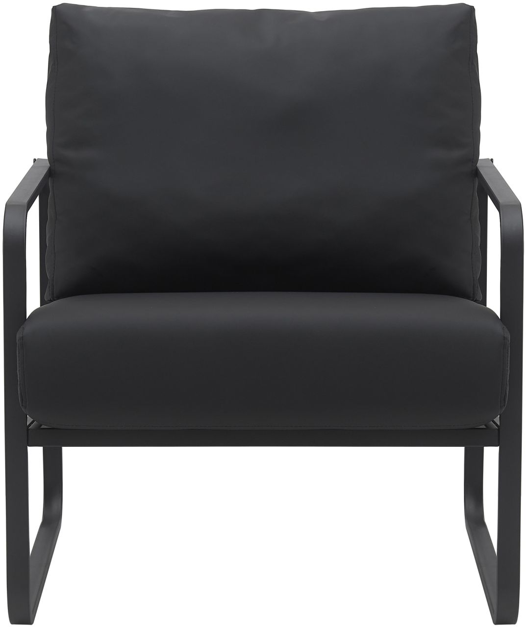 Lounger Manea Kunstleder schwarz