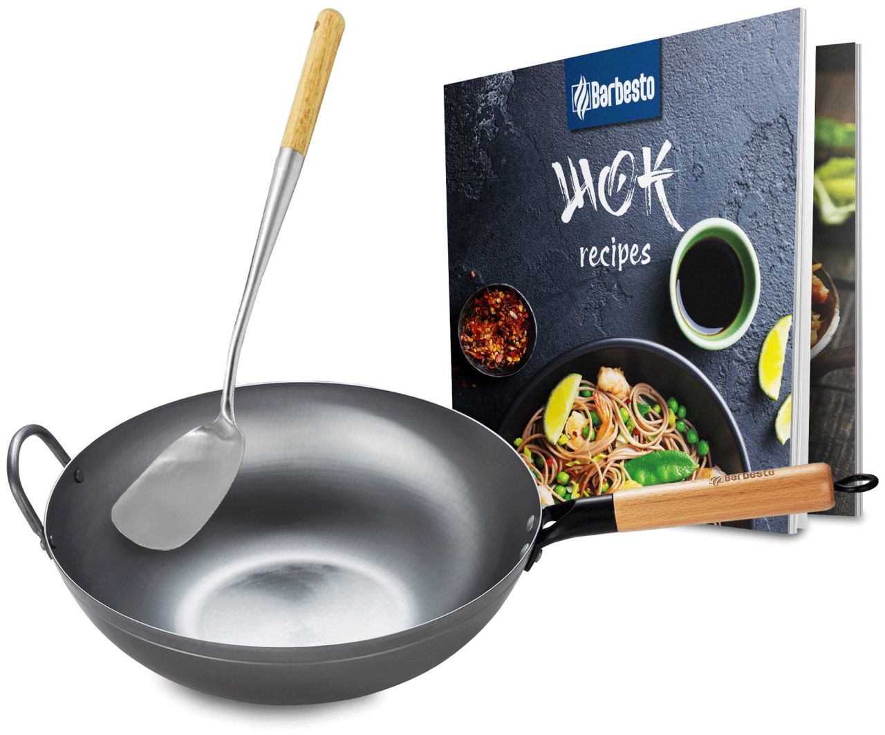 Wok Set Flach natura