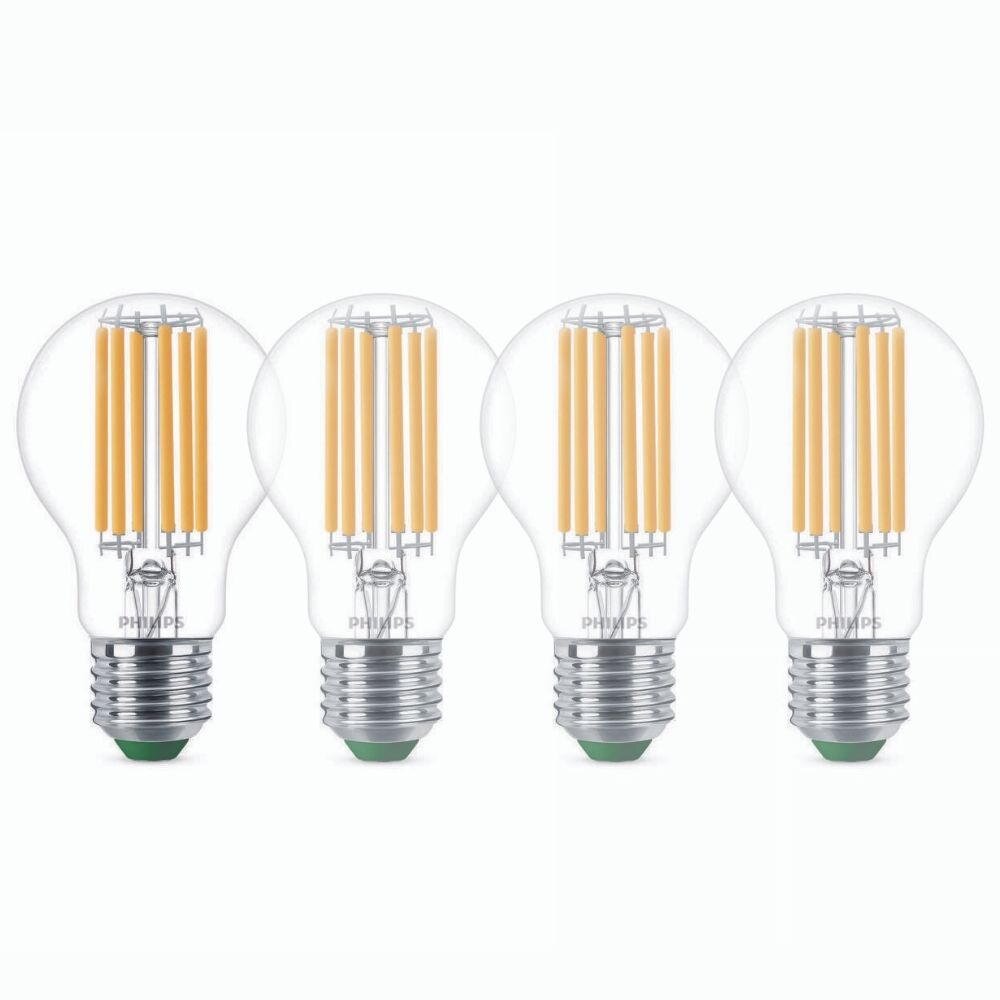 Philips LED Lampe E27 – Birne A60 5,2W 1095lm 2700K ersetzt 75W Viererpack