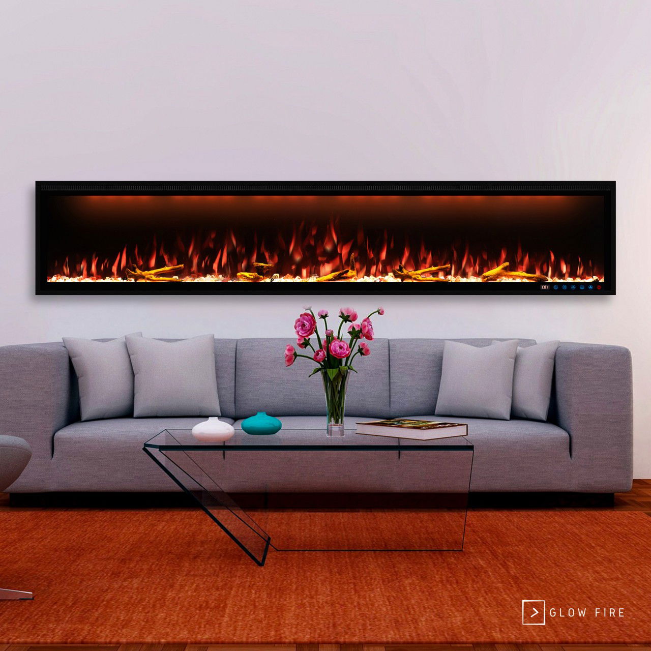 Glow Fire Smart Wall Elektrokamin Einbau LED Smart Wall 100