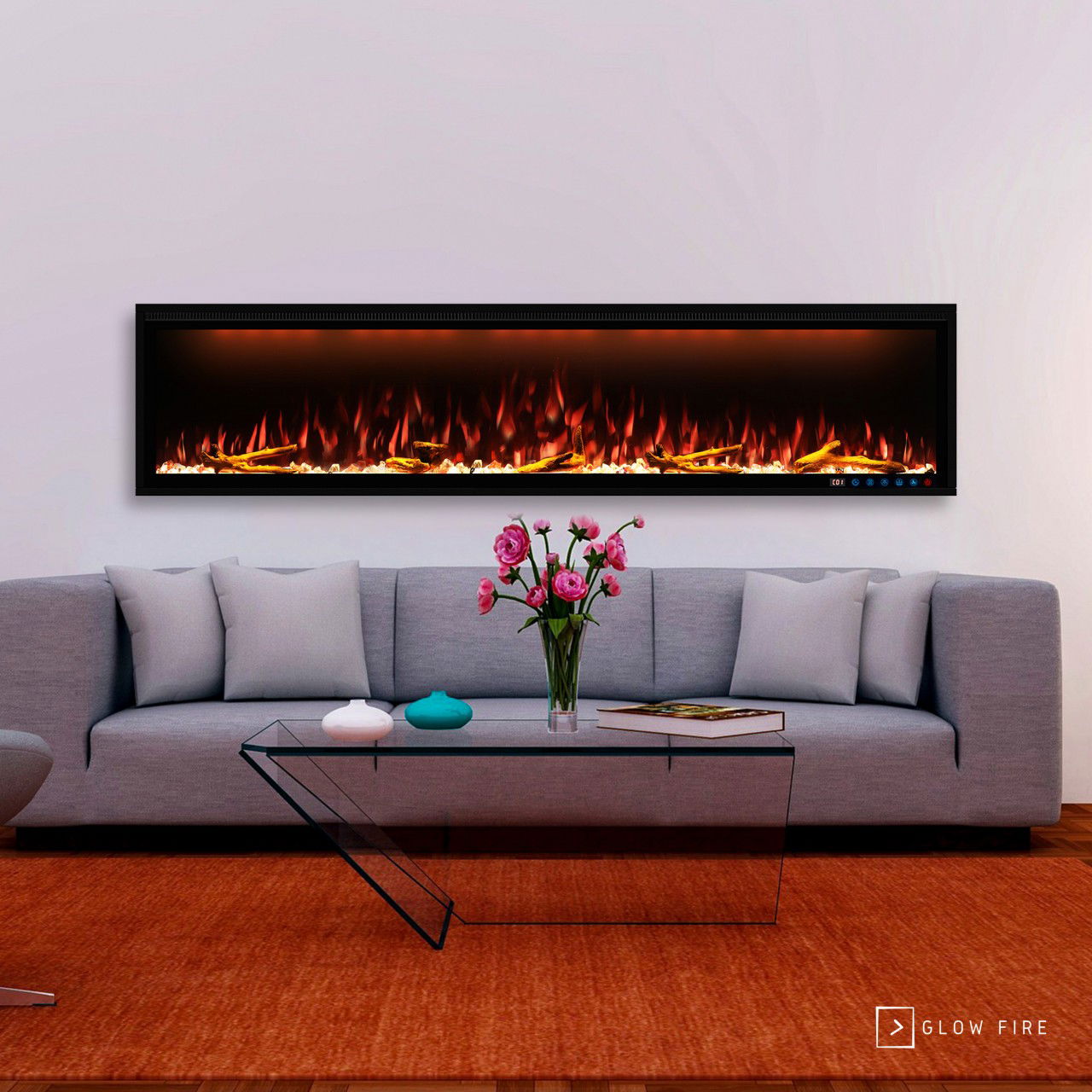 Glow Fire Smart Wall Elektrokamin Einbau LED Smart Wall 74