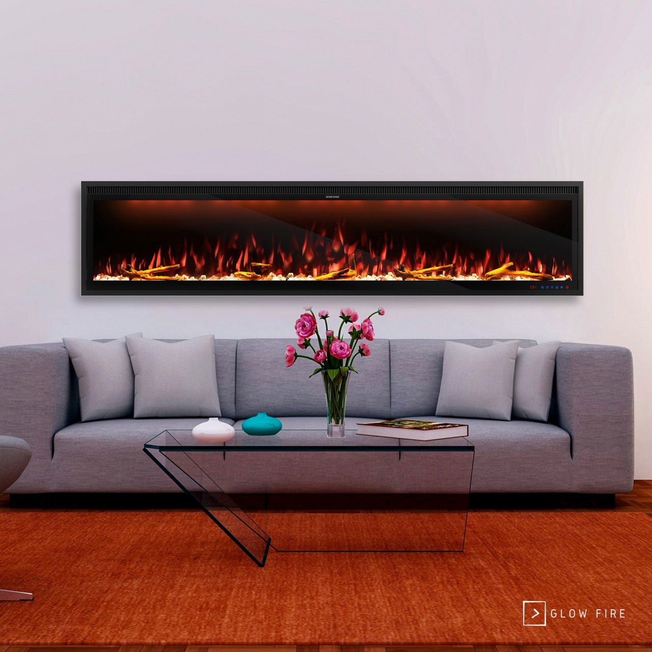 Glow Fire Smart Wall Elektrokamin Einbau LED Smart Wall 88