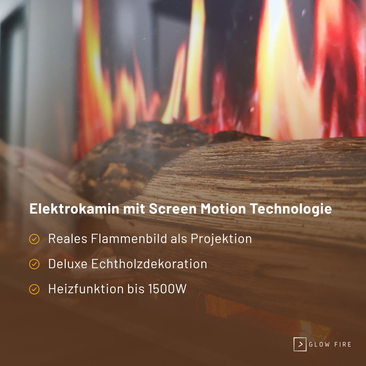 Glow Fire SCM-5 Elektrokamin Screen Motion Weiß (Beton)