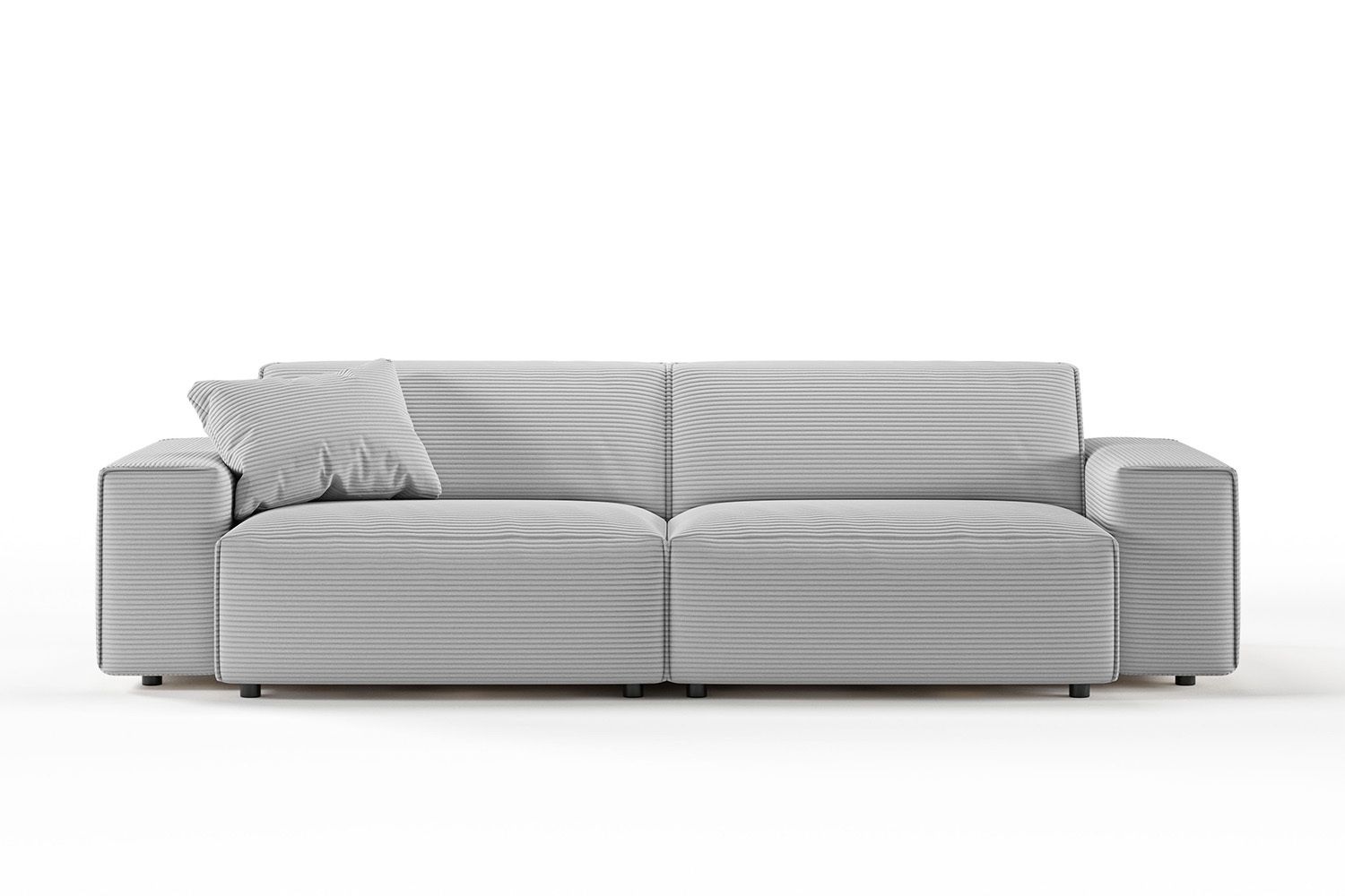 KAWOLA Sofa RANI 3-Sitzer Cord hellgrau