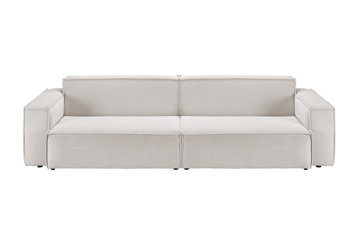 KAWOLA Sofa SAMU Feincord silber