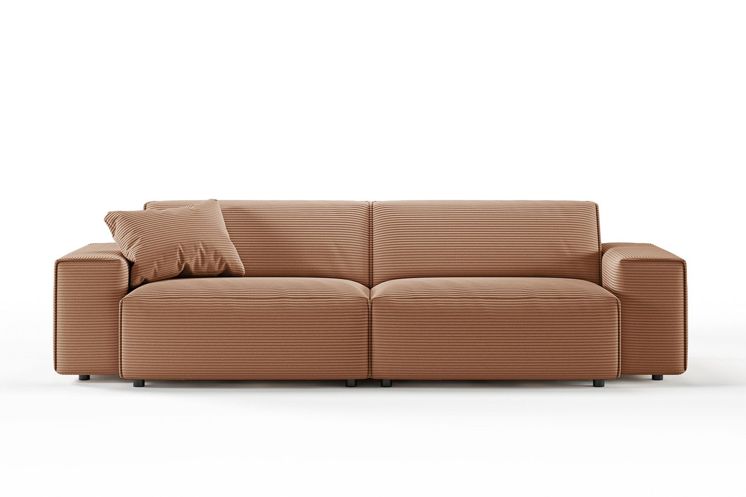 KAWOLA Sofa RANI 3-Sitzer Cord rost