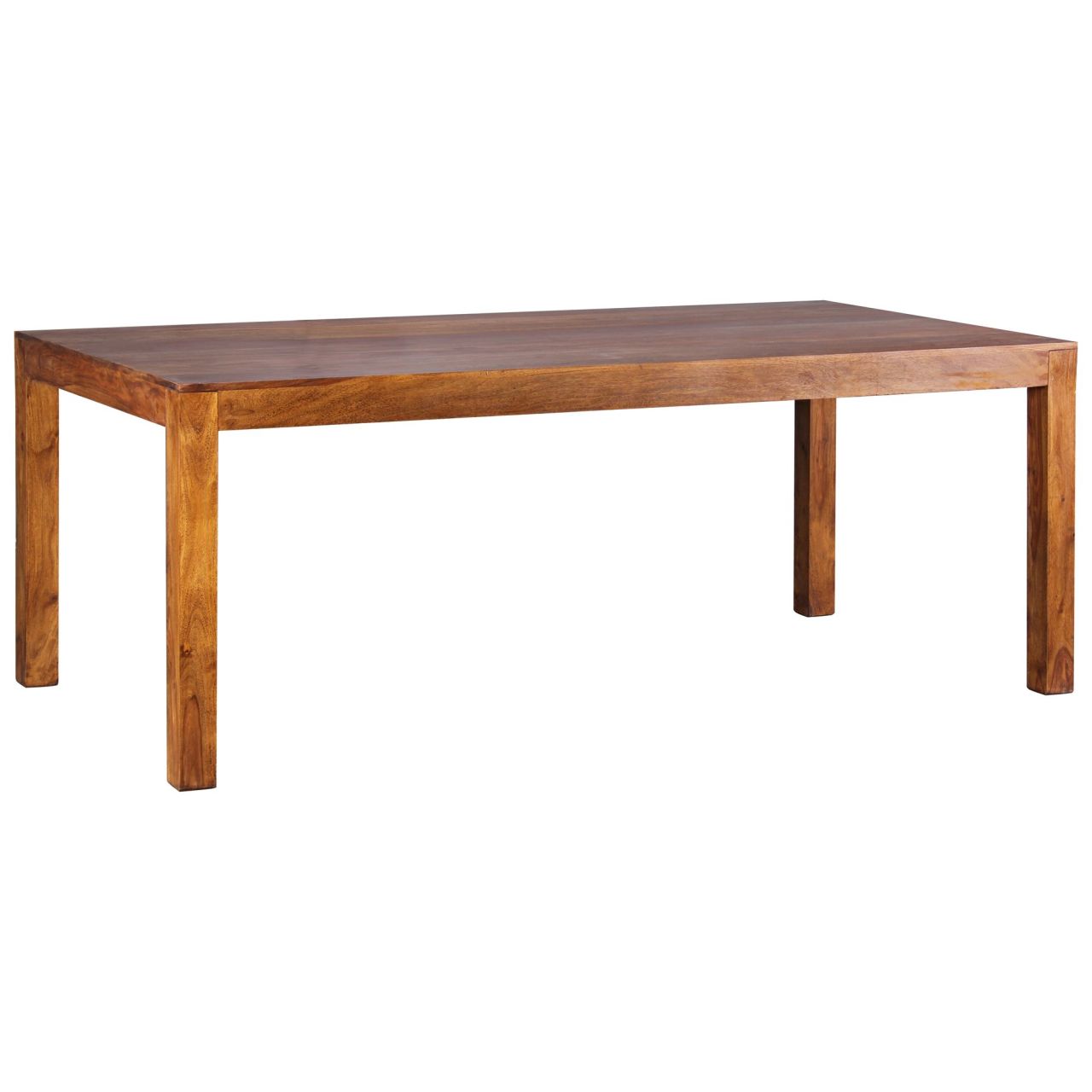 Esszimmertisch MUMBAI 180x90x76 cm Sheesham Massivholz Esstisch Zeitlos, Küchentisch Rechteckig, Holztisch Esszimmer Schlicht, Großer Speisetisch Holz