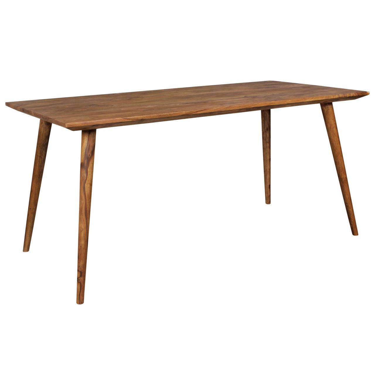 Esszimmertisch REPA 120 x 60 x 76 cm Sheesham rustikal Massiv-Holz, Design Landhaus Esstisch, Tisch für Esszimmer rechteckig, 4 – 6 Personen